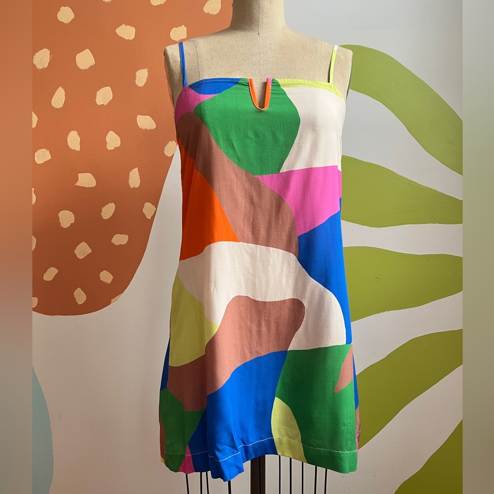 SANCTUARY Swim multicolor mini dress wire V neck - NWT
